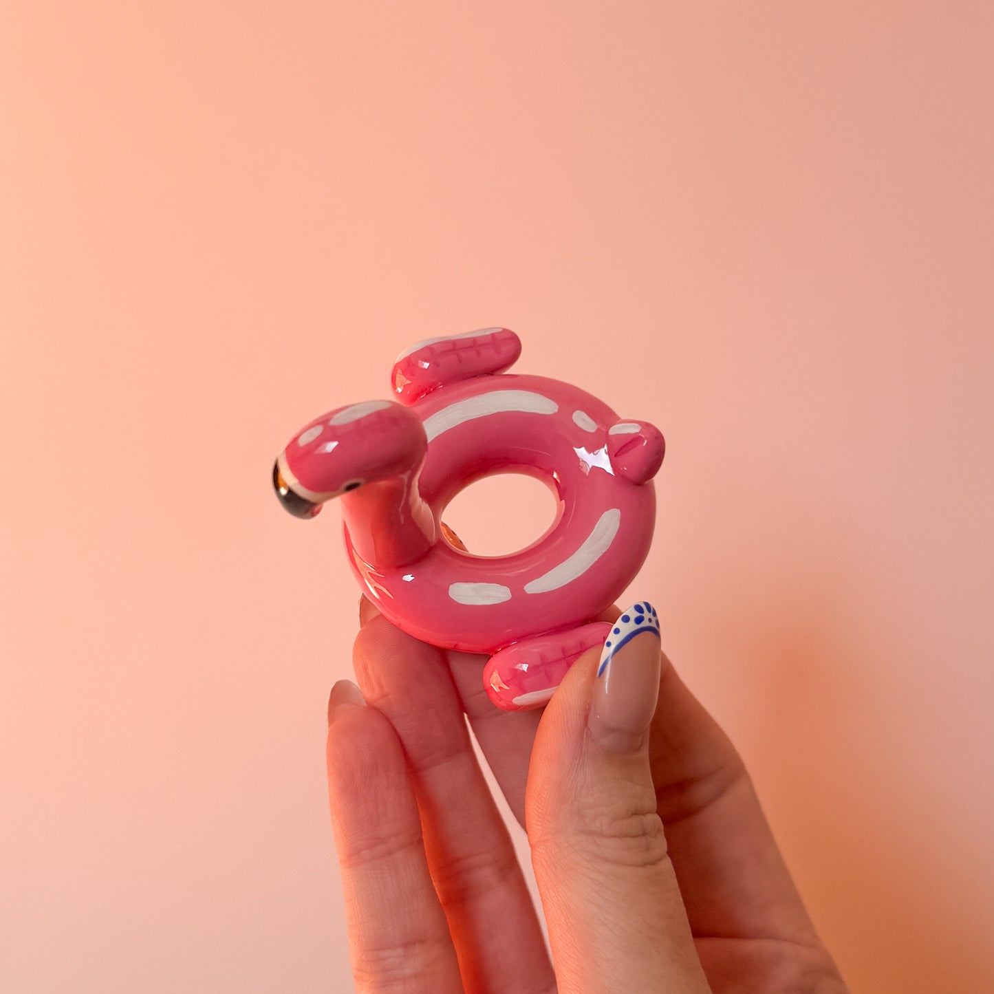 Flamingo Pool Floatie Ring Holder