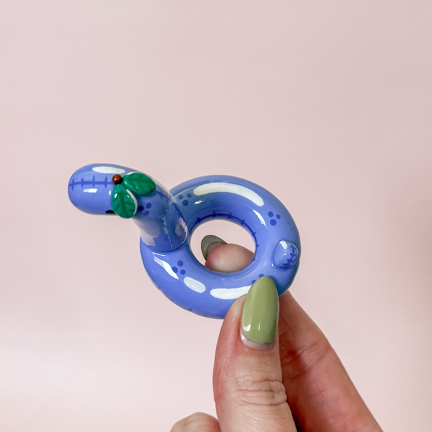 Blueberry Dino Pool Floatie Ring Holder