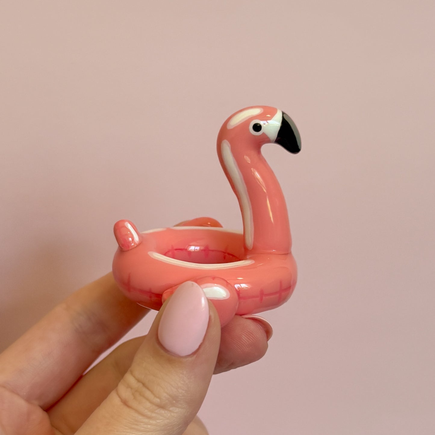 Flamingo Pool Floatie Ring Holder