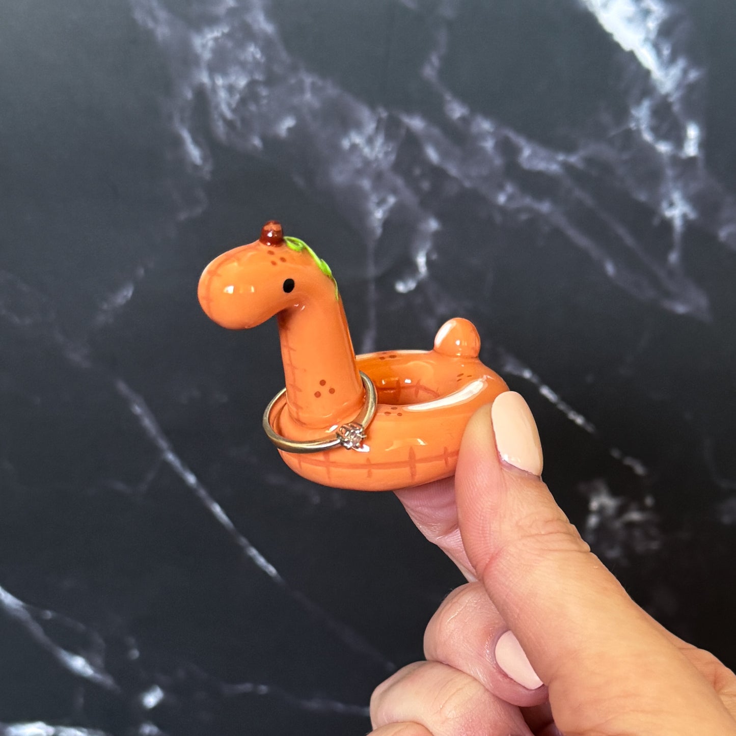 Pumpkin Dino Pool Floatie Ring Holder