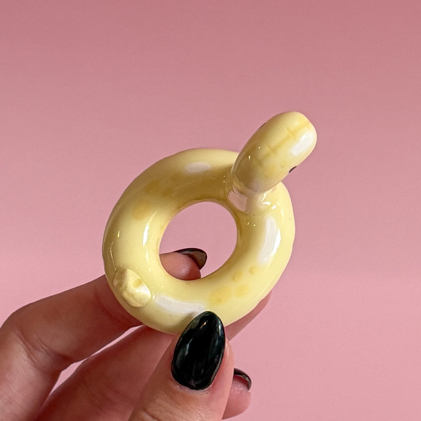Pastel Yellow Dino Pool Floatie Ring Holder