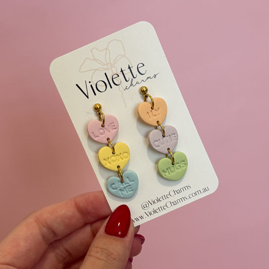 Valentines Candy Heart Dangles