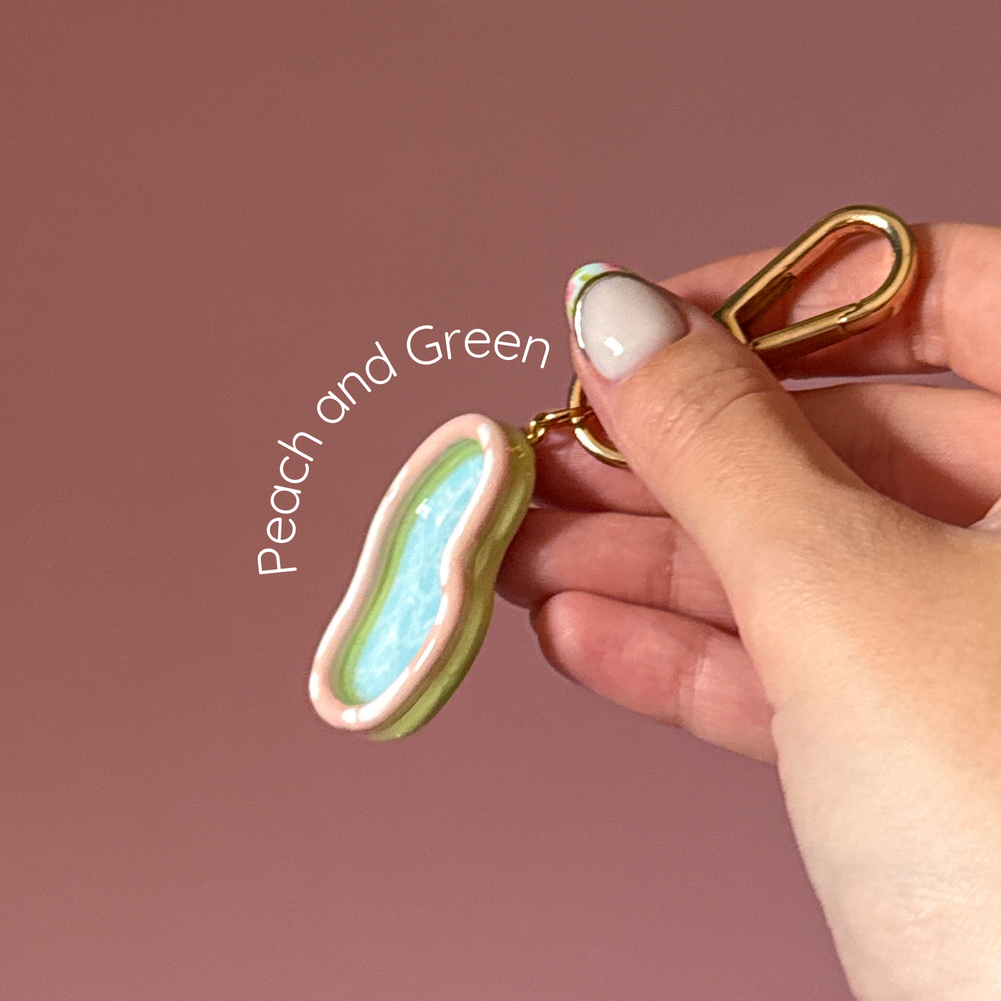 Squiggle Mini Pool Keychain/Bag Charm