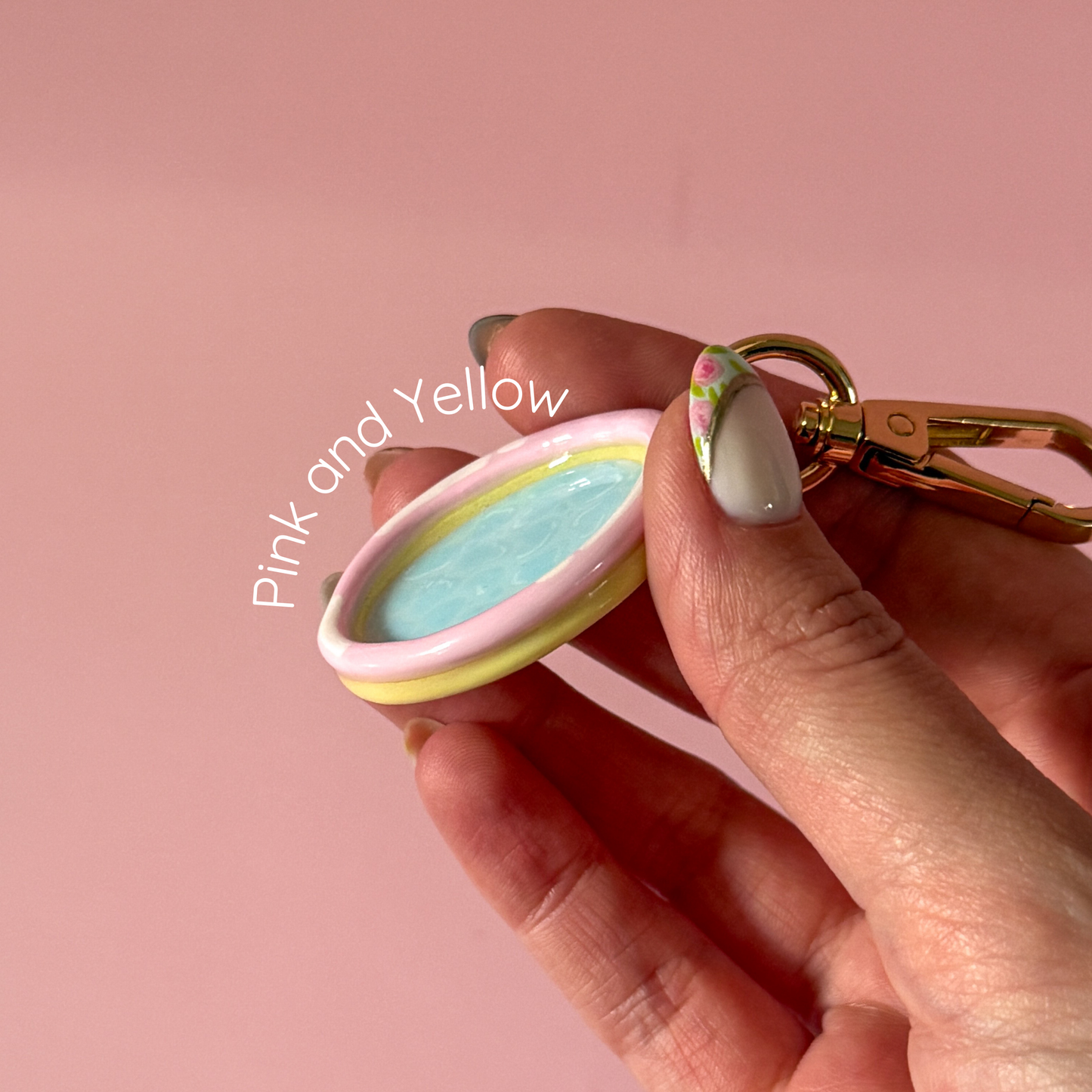 Round Mini Pool Keychain/Bag Charm