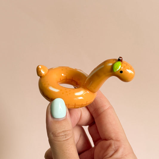 Mandarin Dino Pool Floatie Ring Holder
