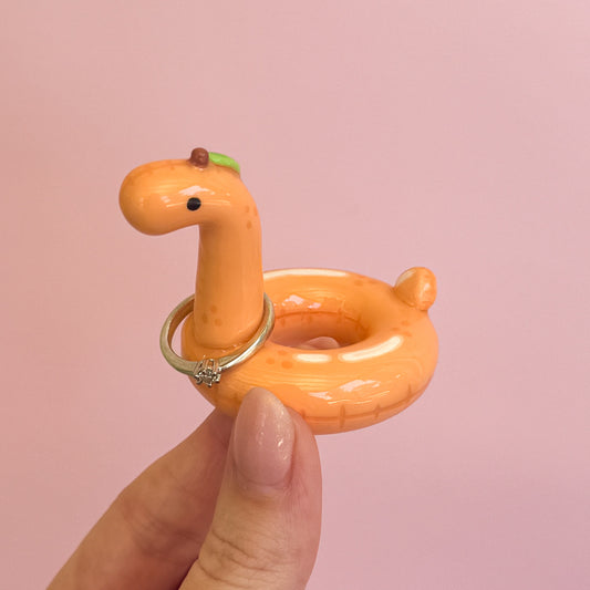 Mandarin Dino Pool Floatie Ring Holder - PREORDER