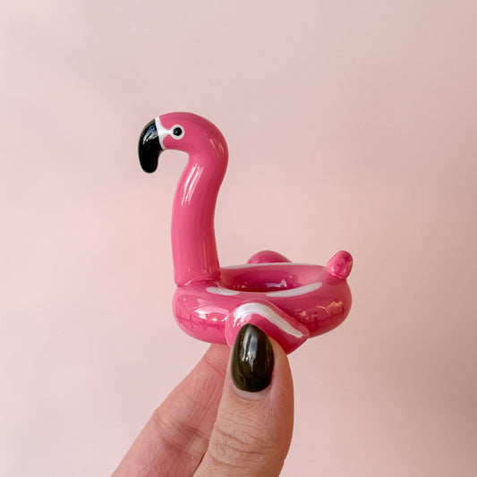 Flamingo Pool Floatie Ring Holder