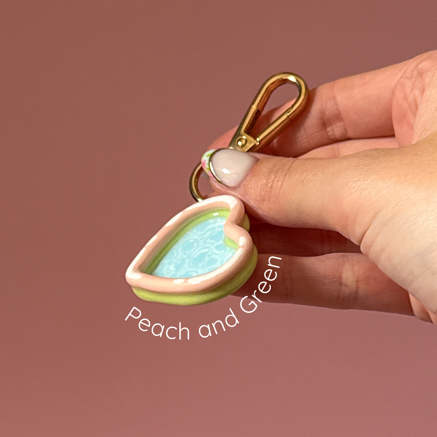 Heart Mini Pool Keychain/Bag Charm