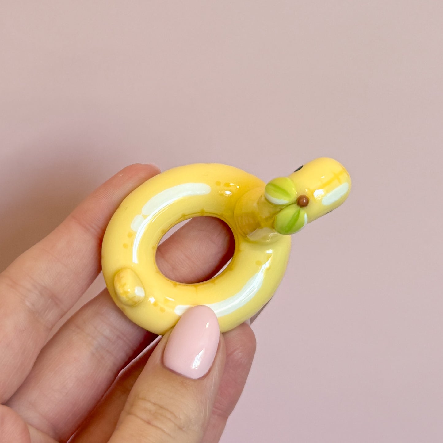 Lemon Dino Pool Floatie Ring Holder