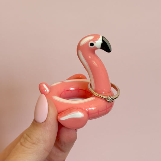 Flamingo Pool Floatie Ring Holder