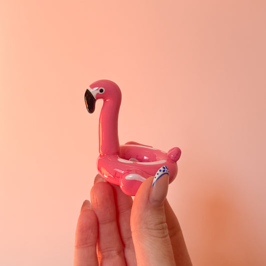 Flamingo Pool Floatie Ring Holder