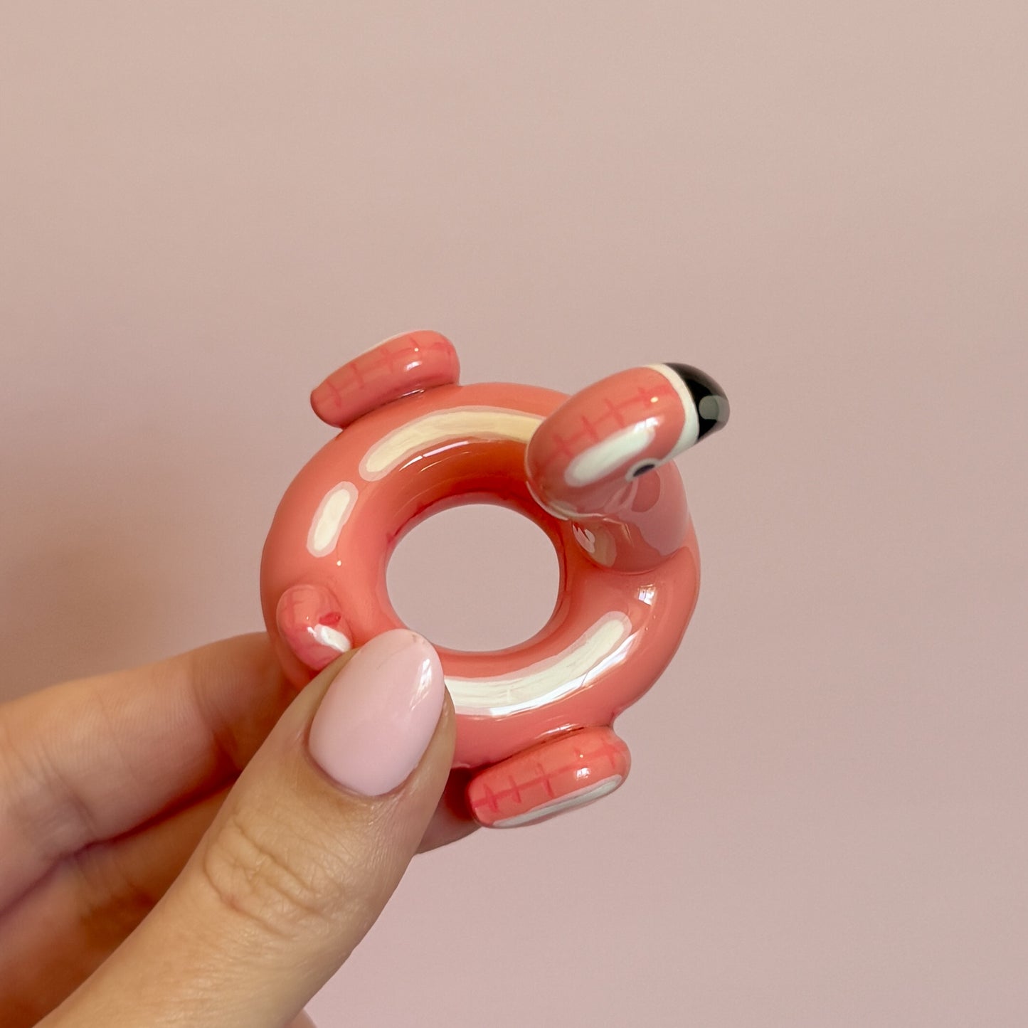 Flamingo Pool Floatie Ring Holder